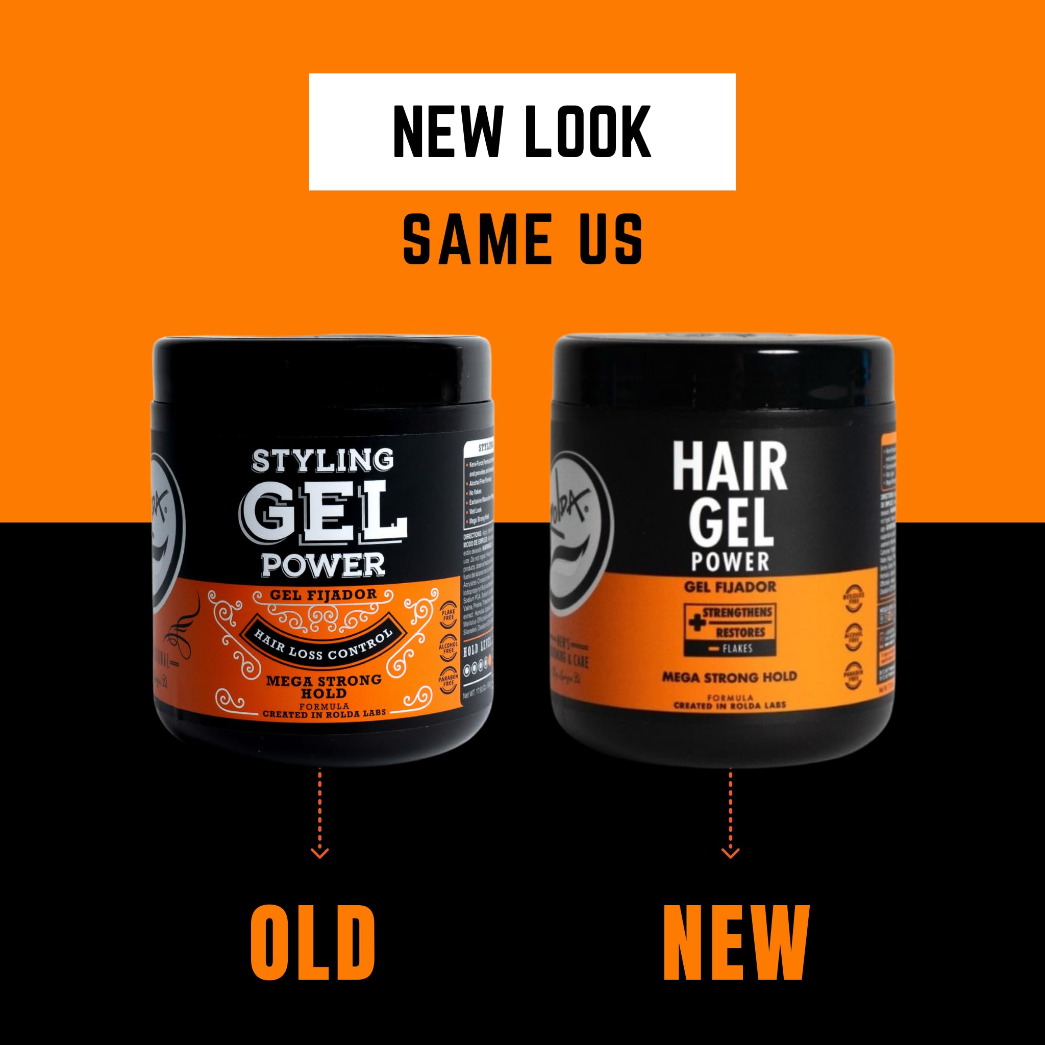 Rolda Power Styling Gel application close-up showing easy spike styling.