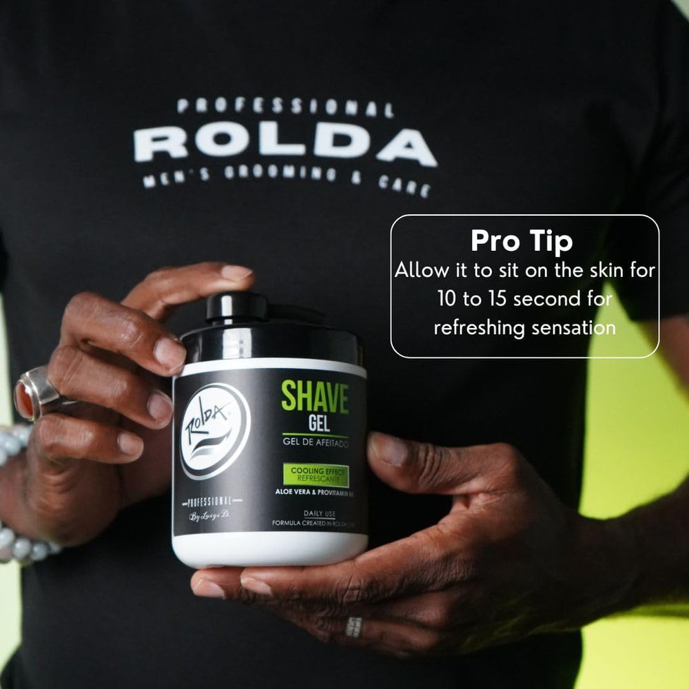 Rolda refreshes with cool sensation image conveys daily freshness after shave.