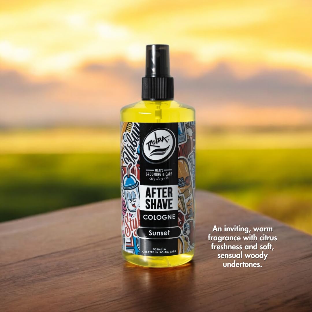 Rolda Sunset label detail notes paraben-free and cruelty-free grooming option