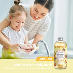 ROMIIE ZOI kitchen and bathroom use scene with dispenser.