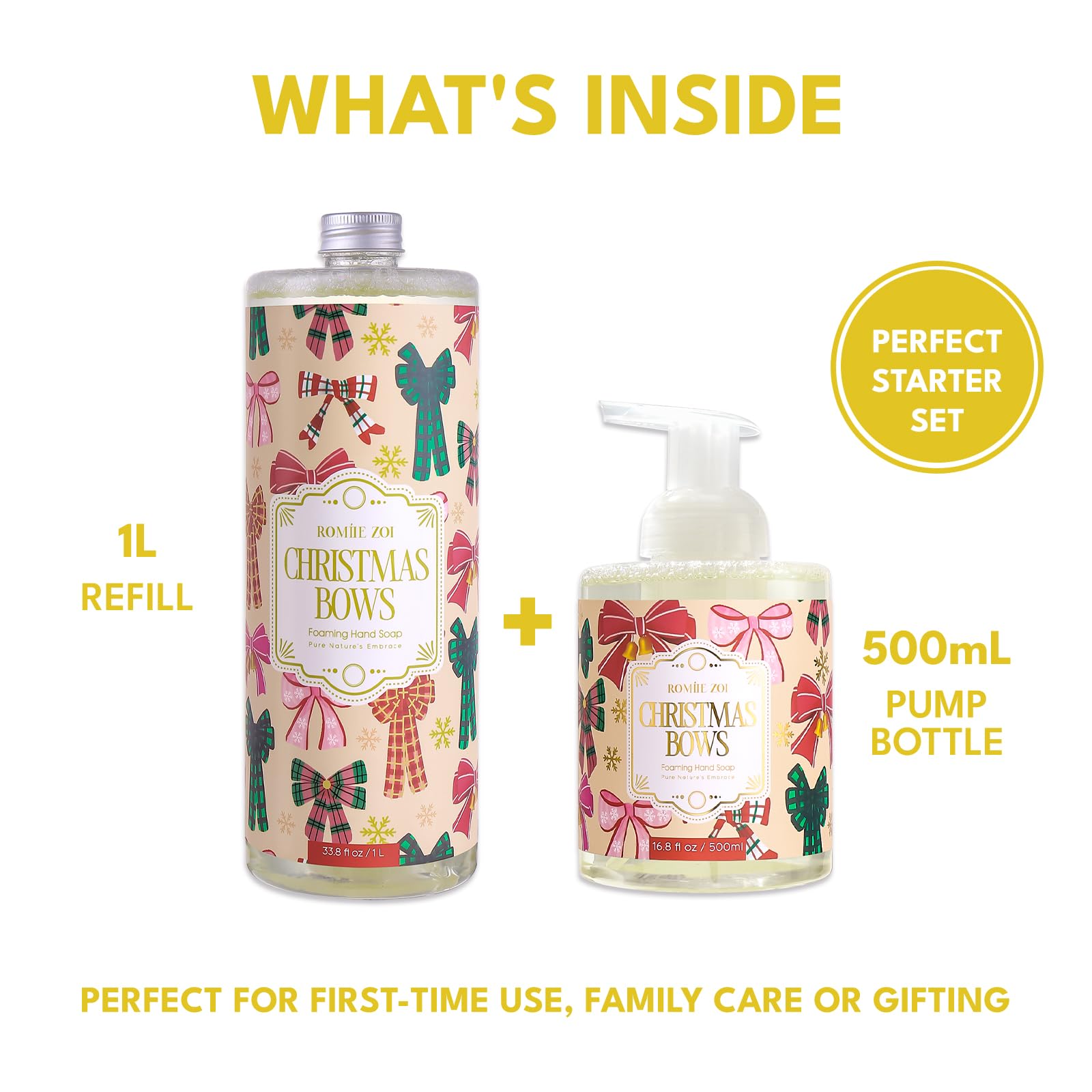 ROMIIE ZOI winter pine scent evokes festive hand washing