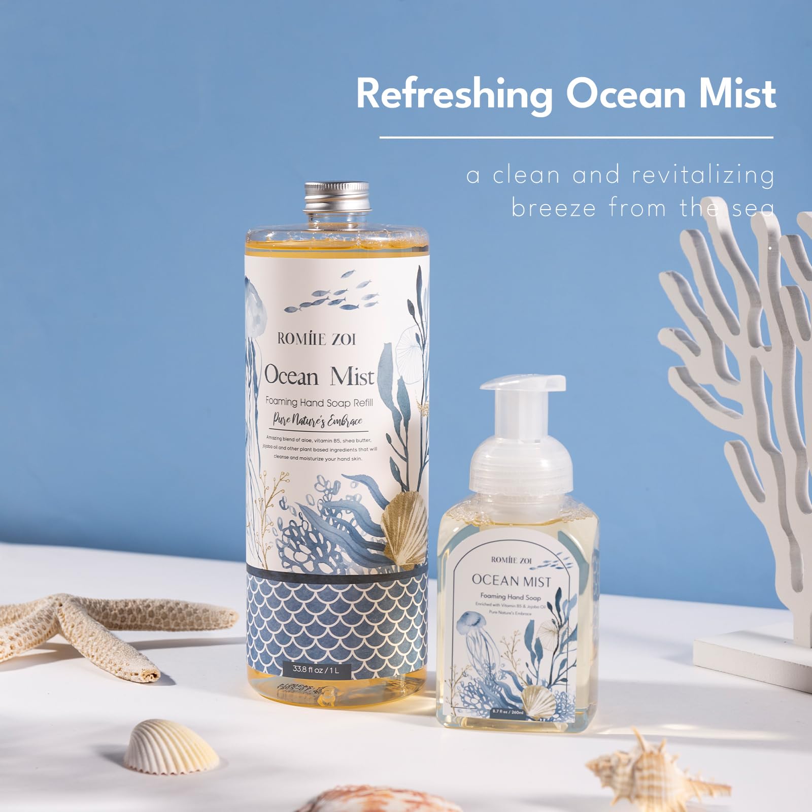ROMIIE ZOI creamy foaming lather delivers gentle cleansing with a soft feel.
