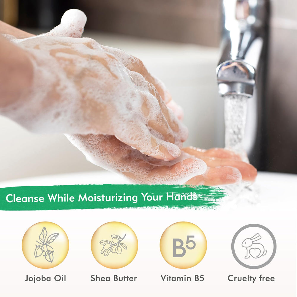 Plant-based ingredients label emphasized for gentle, skin-friendly cleansing.
