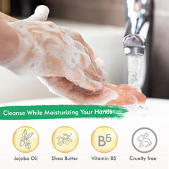 Plant-based ingredients label emphasized for gentle, skin-friendly cleansing.