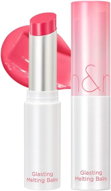 Rom&nd Glasting Melting Balm Lovey Pink glossy color with deep hydration