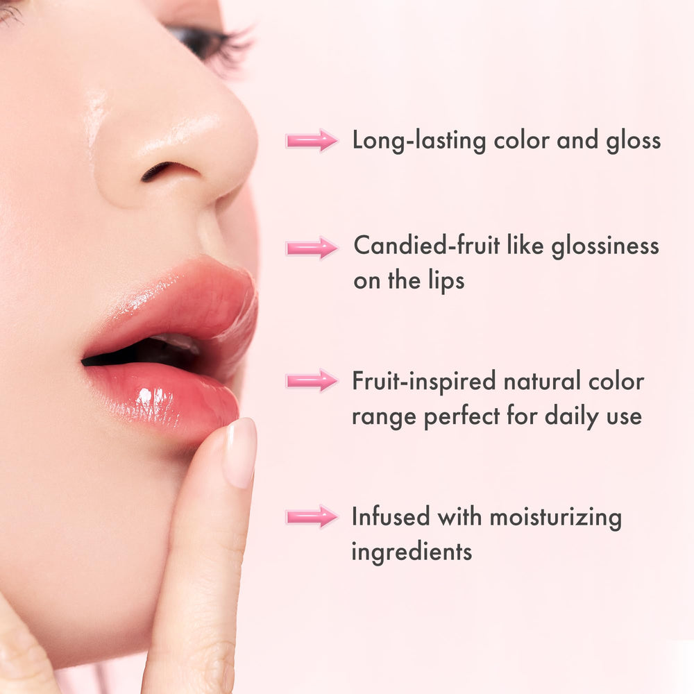 Romnd juicy lasting tint juju fig swatch on arm demonstrates color and hydration