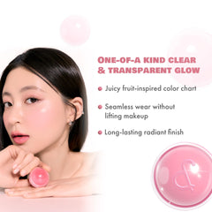 rom&nd JUICY ROLL CHEEK 04 Apricot Beige close-up glow appears natural
