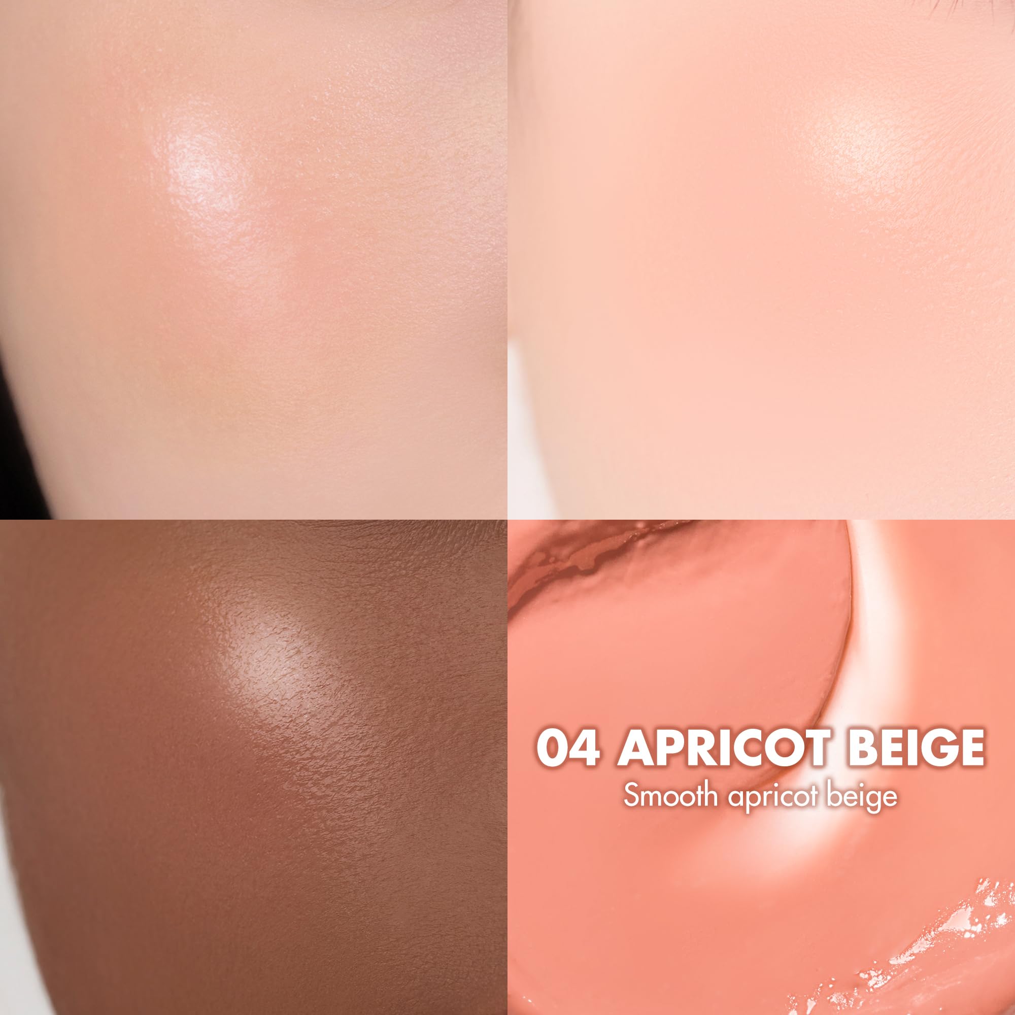 rom&nd JUICY ROLL CHEEK 04 Apricot Beige skin look with lasting glow