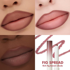 rom&amp;nd Lip Mate Pencil 07 Fig Spread integrated brush enables seamless blending.