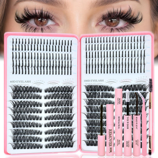 Rootoo Lash Clusters 60D+100D density pack for fuller daily wear