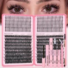 Rootoo Lash Clusters Kit dense 80D pack for voluminous daytime lashes.