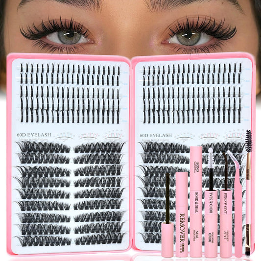 Rootoo lash clusters spikes for 60D-60D left and right, natural full look.