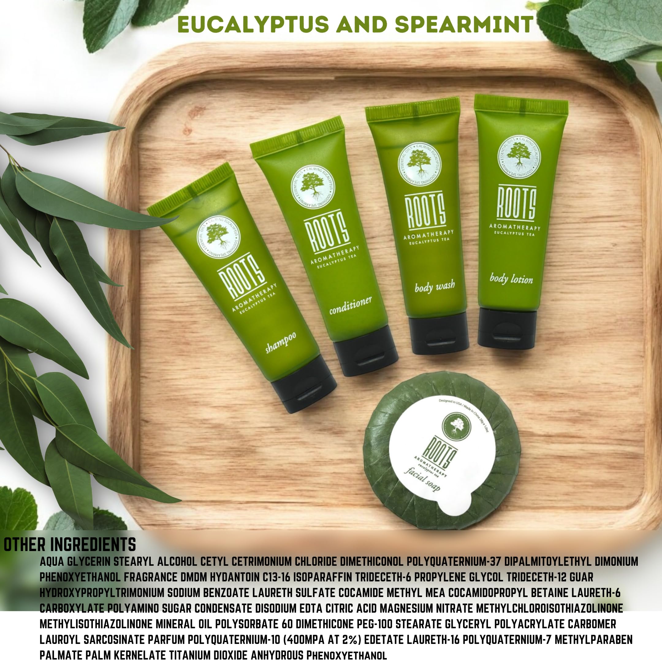 Roots Aromatherapy host kit display for Airbnb and hotel use
