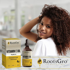 RootsGro Vitamin E Oil supports cuticle and nail hydration.