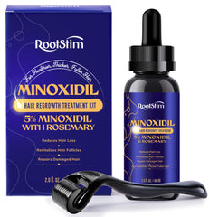 RootStim 5% Minoxidil women bottle targets thinning areas for potential regrowth.