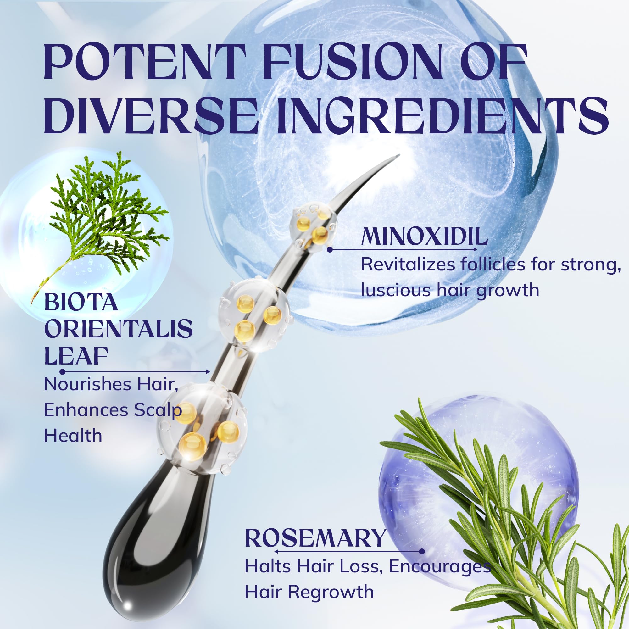 RootStim hairline coverage application for a fuller-looking front.