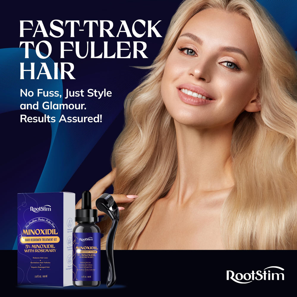 RootStim rosemary biotin caffeine and peptides support scalp feel.