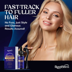 RootStim rosemary biotin caffeine and peptides support scalp feel.