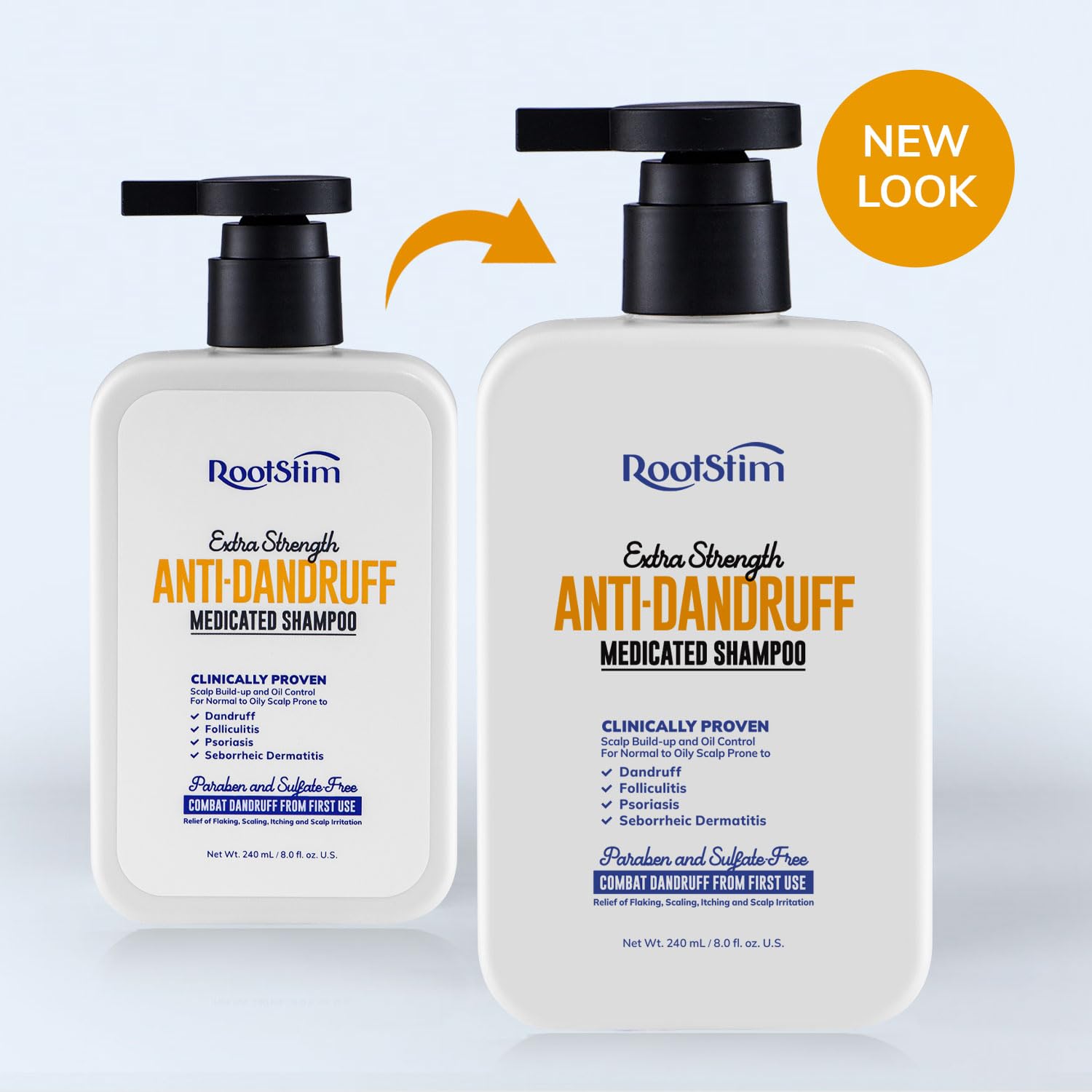 RootStim Seborrheic Dermatitis Shampoo easy rinse demonstrating smooth hair