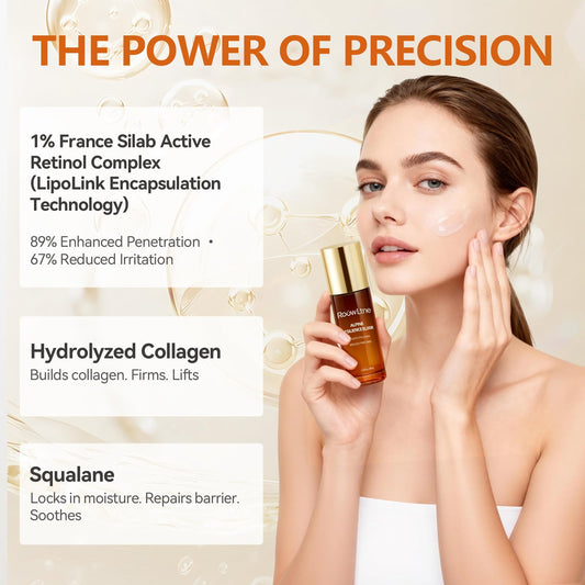 Close-up of RoowLtne serum texture ready for quick absorption
