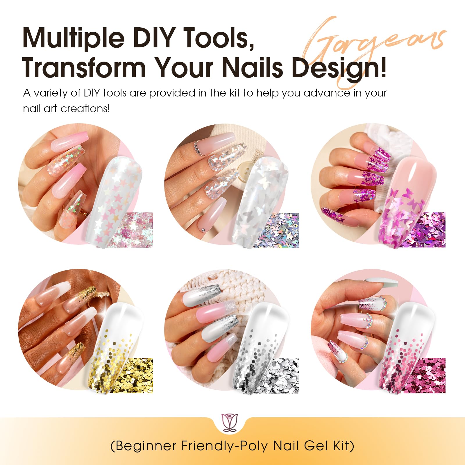 Rosalind base coat and top coat boost adhesion and shine.