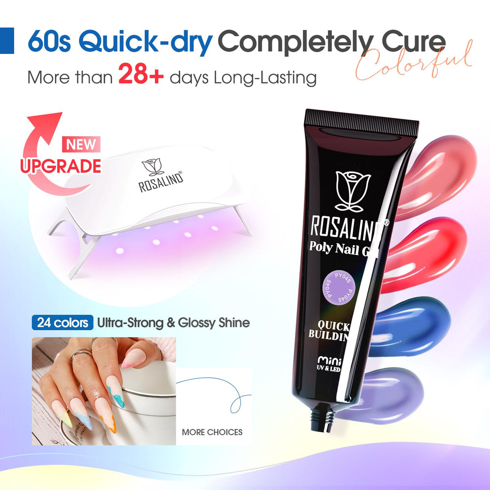 ROSALIND Base and Top Coat provide long-lasting shine.