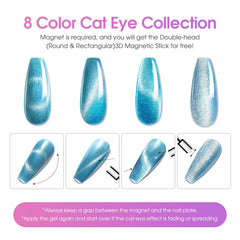 ROSALIND cateye gel polish bottle top view highlights portable mini bottle