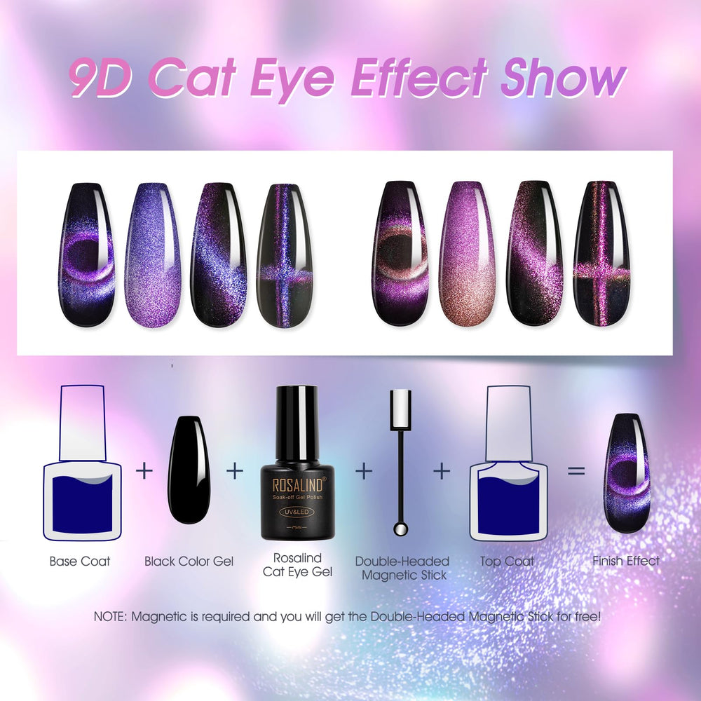 ROSALIND magnet in pack highlights magnetic cat eye effect for home use