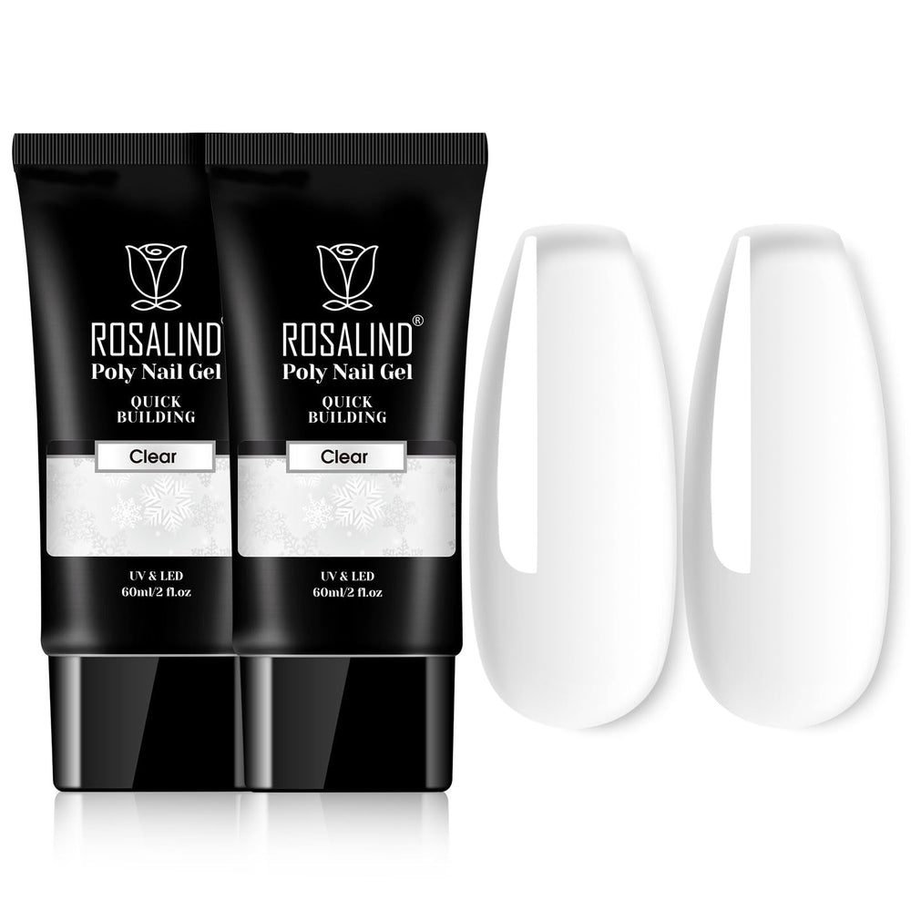 Rosalind clear poly extension gel bottles in 60ml pack for long lasting nail builds
