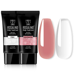 ROSALIND clear poly nail gel 60ml for smooth, natural-looking extensions