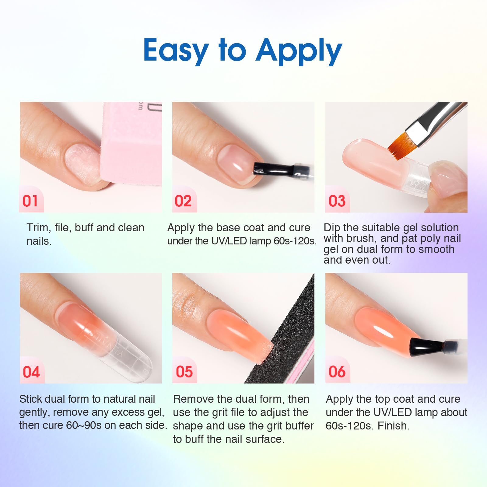 ROSALIND Cuticle pusher facilitates clean, safe prep.