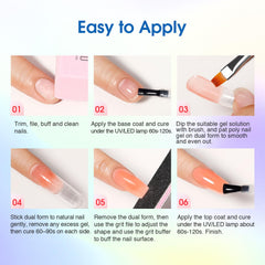 ROSALIND Cuticle pusher facilitates clean, safe prep.