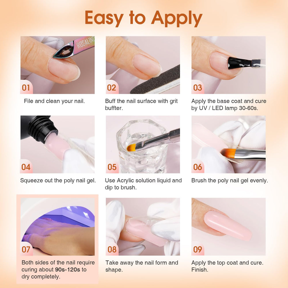 ROSALIND dual nail brush and spatula for precise handling
