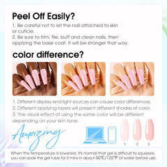 ROSALIND finished nails look in pink shade for a salon-like result.