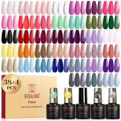 ROSALIND gel nail polish set with 38 colors swatches for varied Manicure looks.