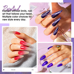 ROSALIND glitter gel polish adds sparkling accents to nails.