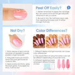 ROSALIND Glitter Sequins Gel Polish application step visual guides beginners