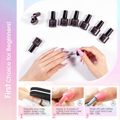 ROSALIND glitter top coat bottle adds sparkle to any color.