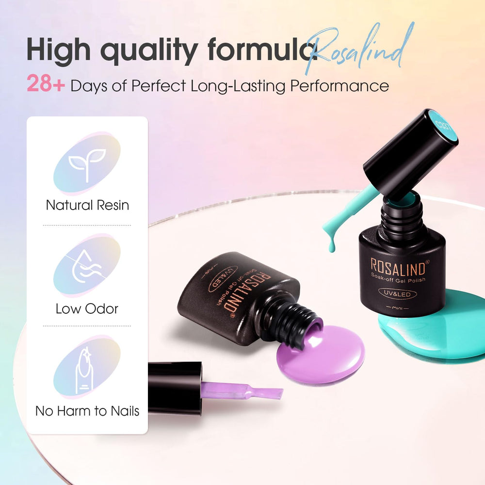 ROSALIND glossy top coat bottle; high-shine finish