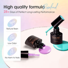 ROSALIND glossy top coat bottle; high-shine finish