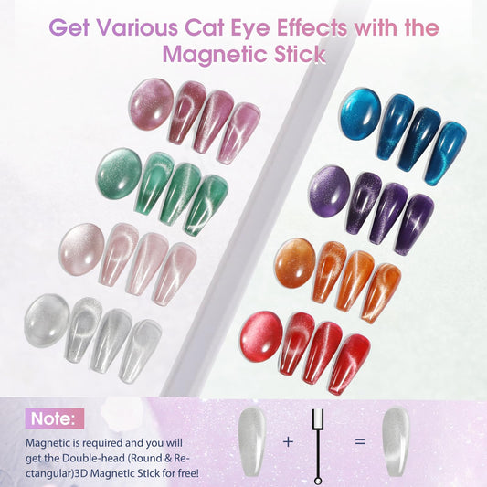 ROSALIND magnet included to create mesmerizing cat-eye shifts on nails.