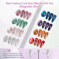 ROSALIND magnet included to create mesmerizing cat-eye shifts on nails.