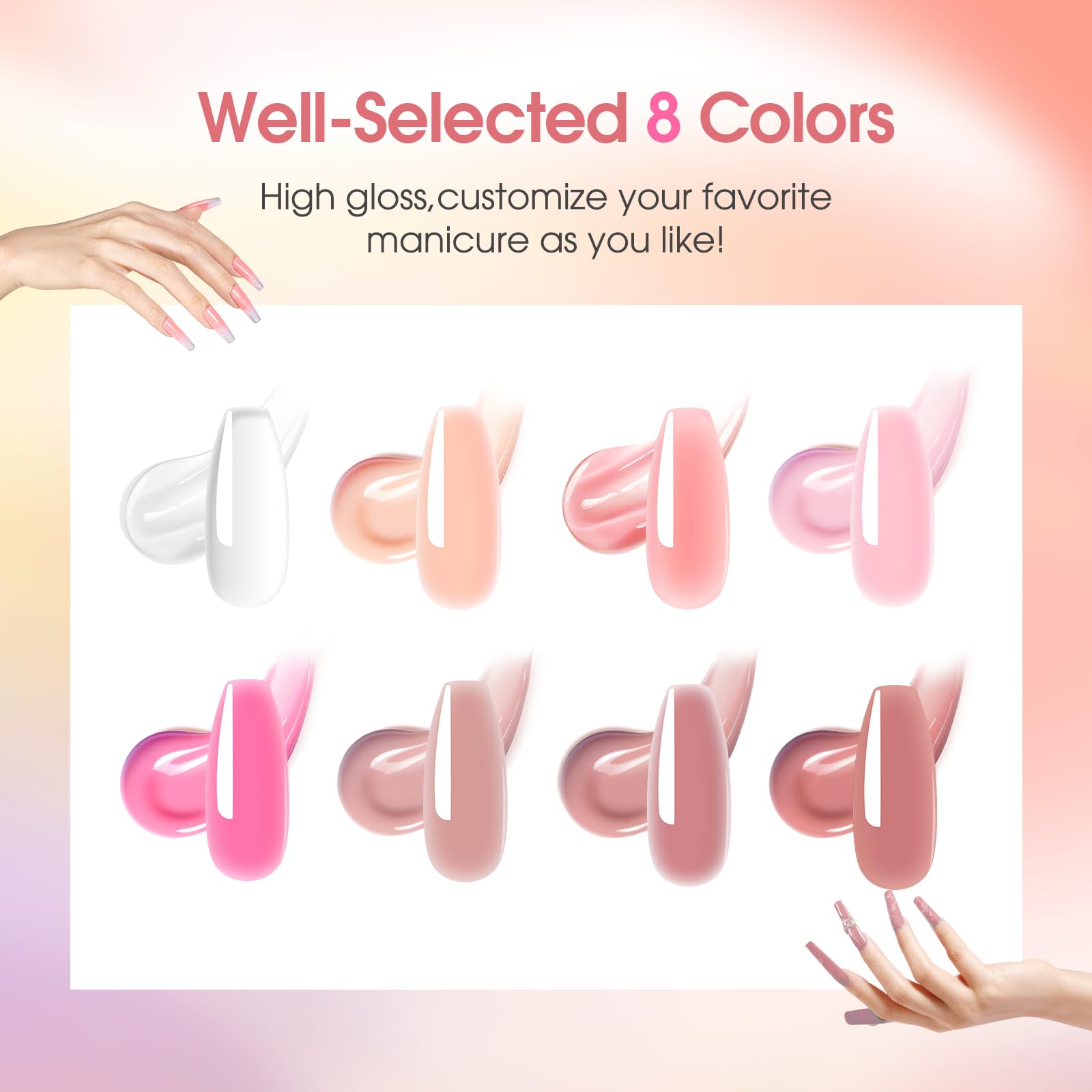 ROSALIND mini nail lamp speeds up curing for convenient home nails.