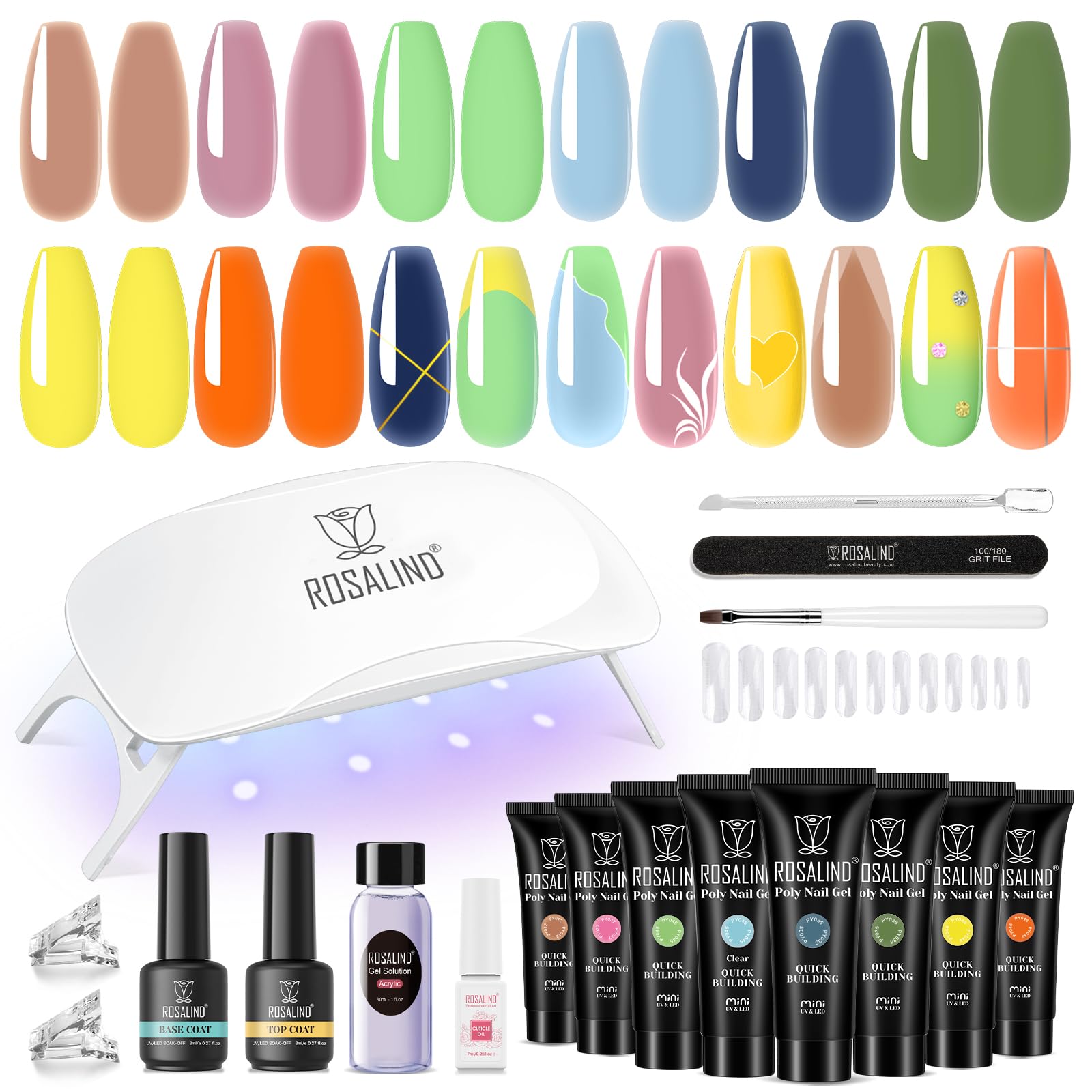ROSALIND mini UV LED lamp for fast at-home curing of gel nails.