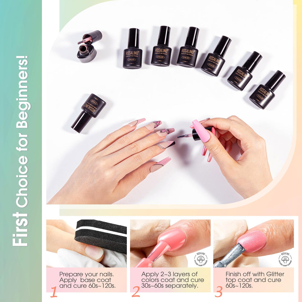 ROSALIND UV/LED lamp curing steps illustrated for even layers.