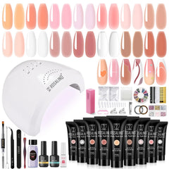 ROSALIND nude poly nail gel kit contents for at-home manicure