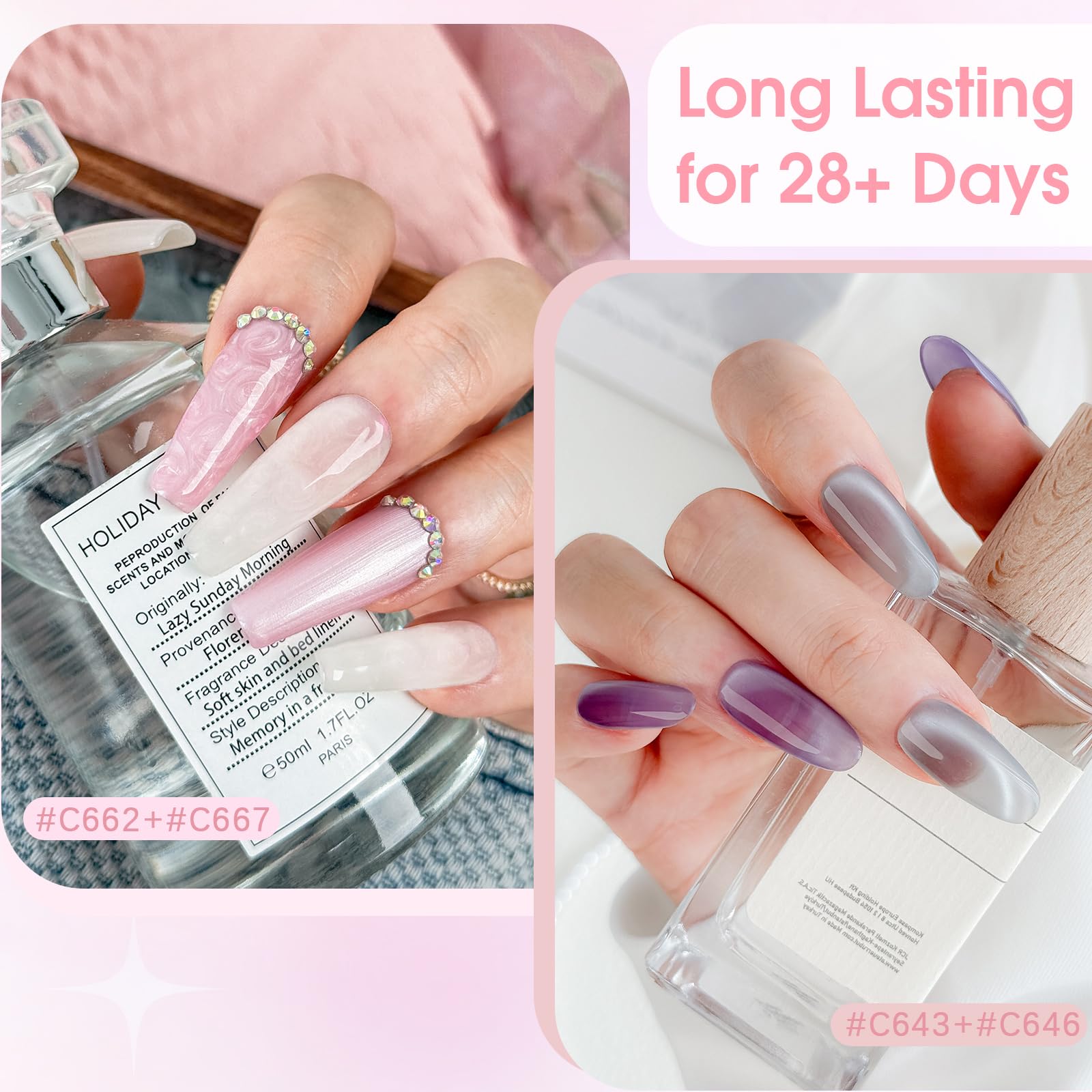 ROSALIND pearl swirl thread gel with shell-like pattern