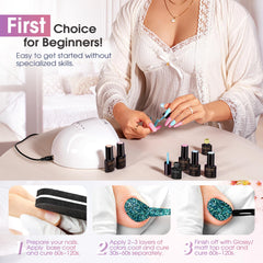 ROSALIND pigment-density and coverage closeup highlights rich color on nails.