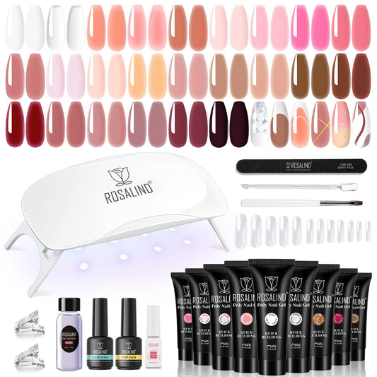 ROSALIND poly nail gel kit with 24 colors for versatile at-home nail art.