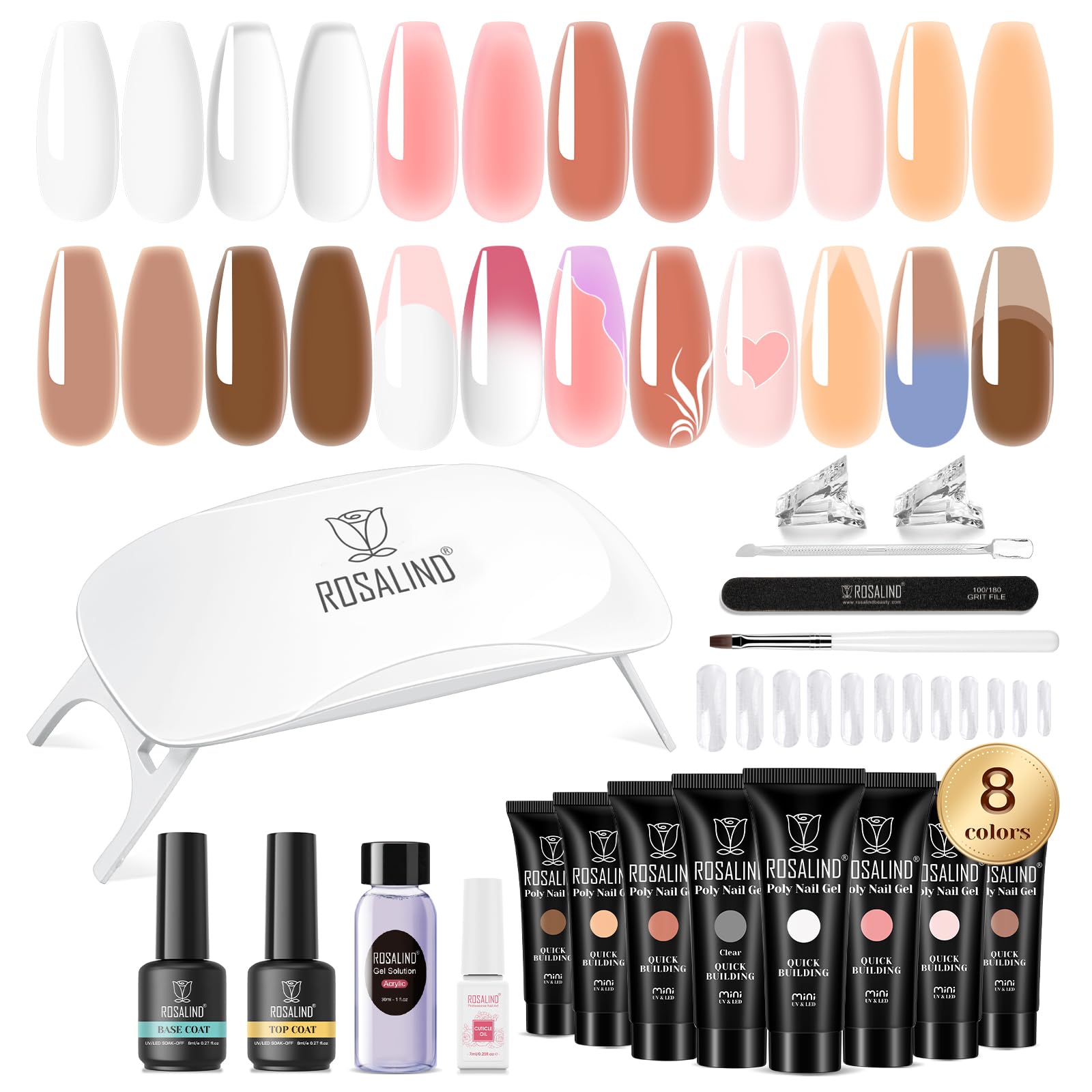 ROSALIND poly nail gel kit colors for versatile at-home manicures